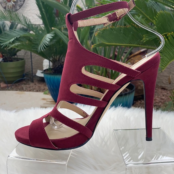 MIA Shoes - 🌸MIA BURGUNDY CAGED HIGH HEELS🌸